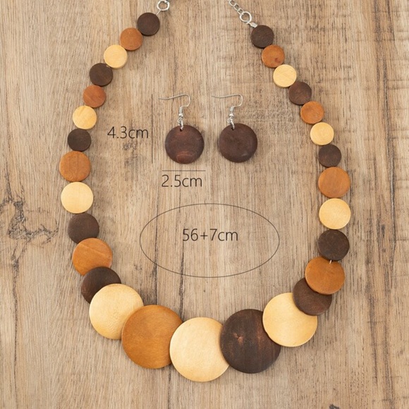 3pcs Bohemian Style Circular Decorative Jewelry Set For Women's Daily Wear - Picture 3 of 3